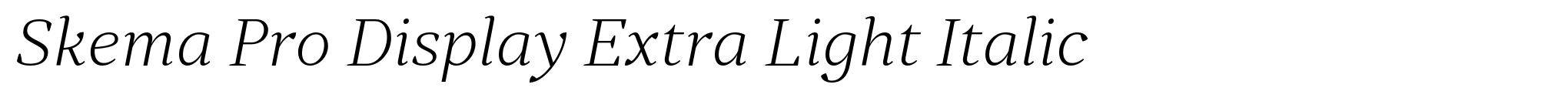 Skema Pro Display Extra Light Italic image